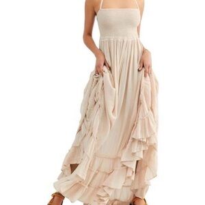 Elegant Cream Maxi Dress